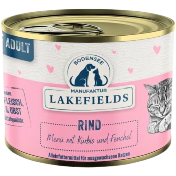 Preview: Lakefields Katzenfutter Rind – Premium Nassfutter für Katzen mit frischem Weiderind, Gemüse & Kräutern